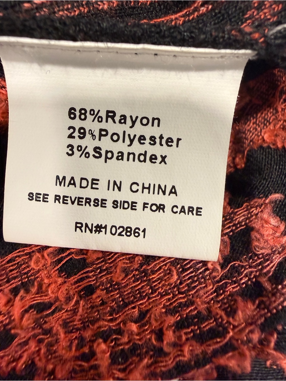 Paris Hues Asymmetrical Embroidered Floral Tunic Top Black Rust Cowl Neck M - Picture 11 of 11
